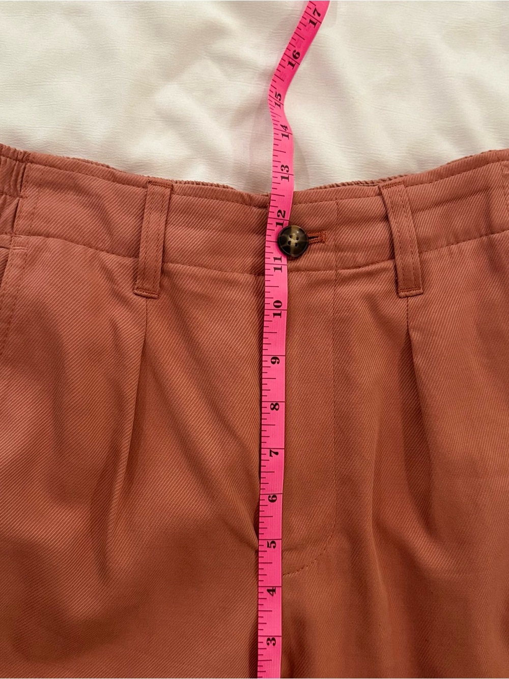 Madewell The Neale Drapeweave High Waist Shorts, Dried Rose, Size 2, Style NJ685 - Picture 8 of 13